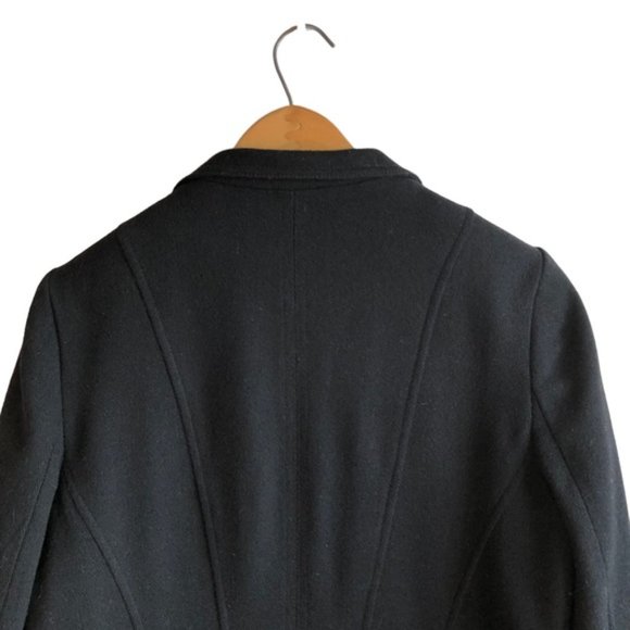 Vintage Le Chateau Button Up 90s Coat XL Black Wool Blend - Picture 5 of 16